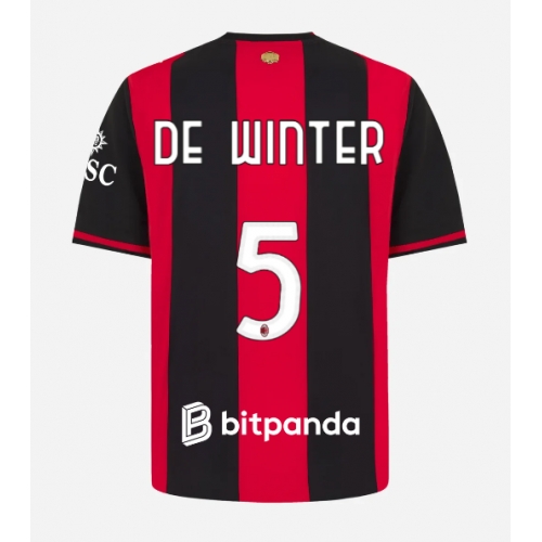 Billige Fotballdrakt AC Milan Koni De Winter #5 Replika Hjemmedrakt 2026-27 Kortermet Billige Fotballdrakt AC Milan Koni De Winter #5 Replika Hjemmedrakt 2026-27 Kortermet